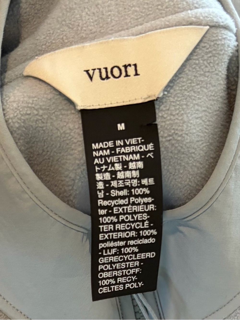 Vuori Womens Aspen Half Zip M Light Blue Fleece Quarter Zip Pullover - Picture 9 of 9